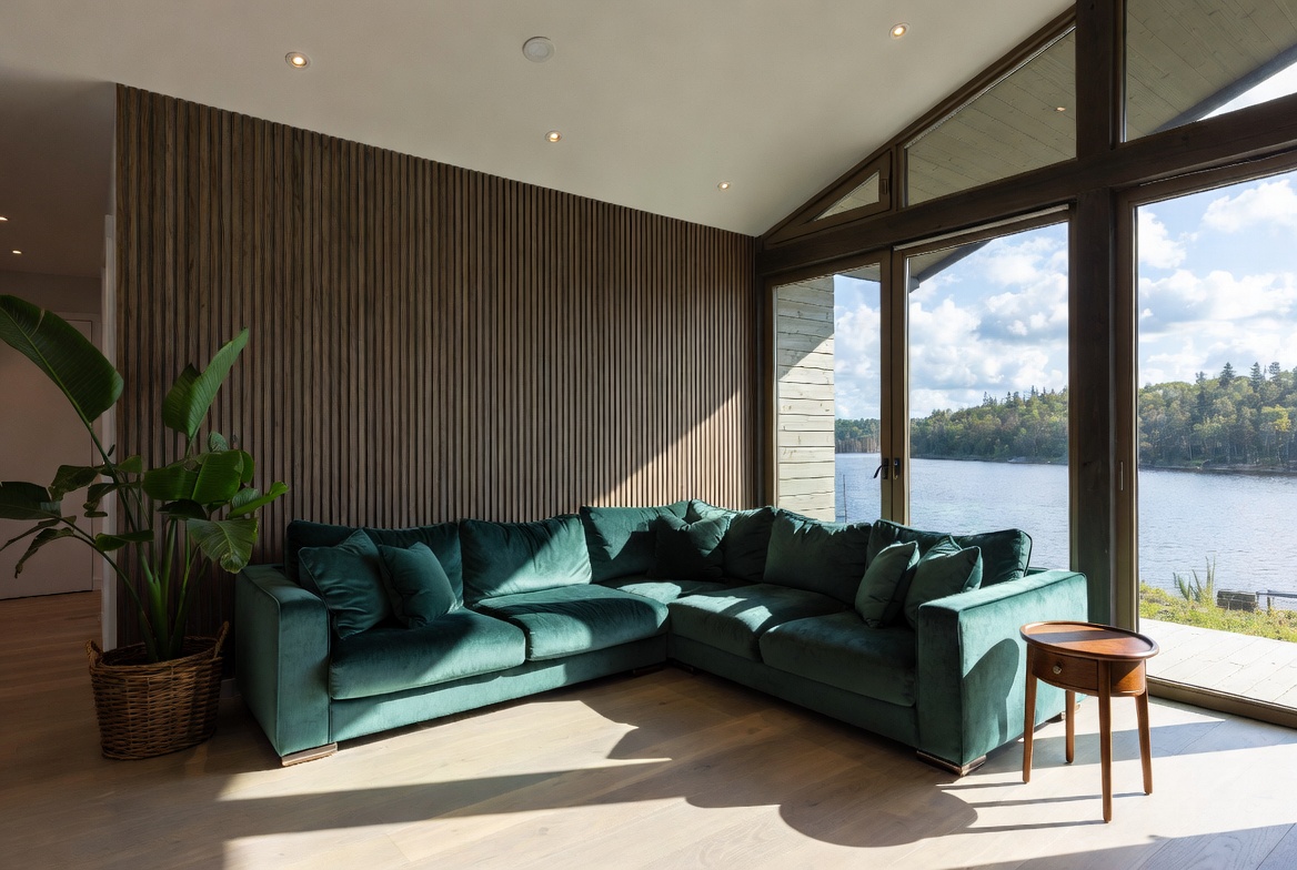 Emerald Green L-Shaped Sofa by Lake View Emerald Green L-Shaped Sofa by Lake View