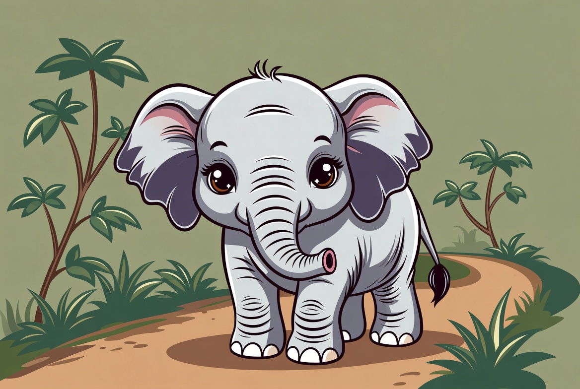 Cute baby elephant illustration Cute baby elephant illustration
