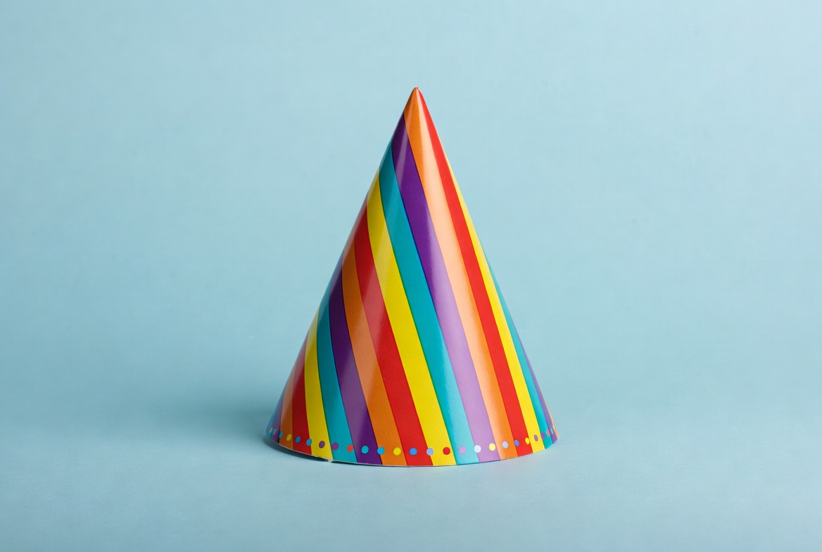 Colorful Rainbow Party Hat Colorful Rainbow Party Hat
