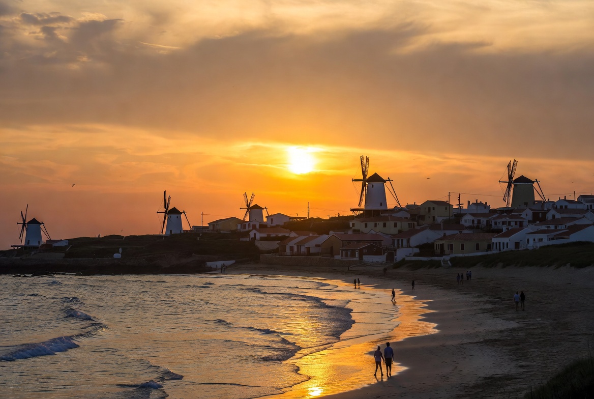 Windmills at Sunset Beach Windmills at Sunset Beach