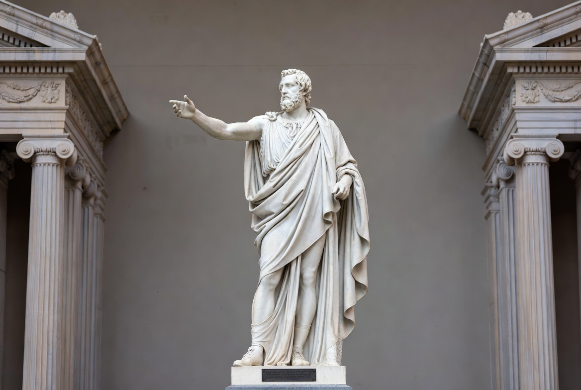 Marble Statue of Bearded Man in Toga Marble Statue of Bearded Man in Toga