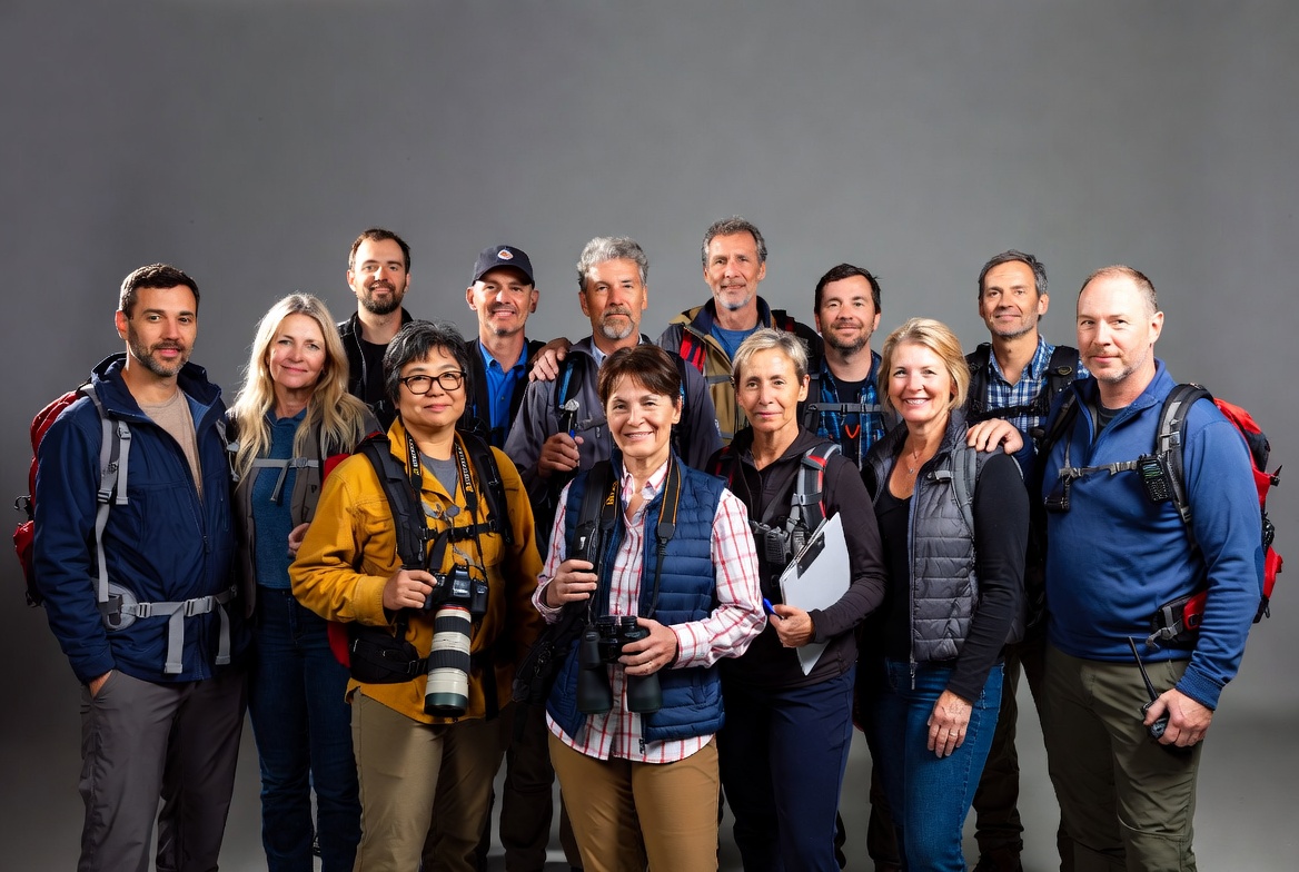 Group of Photographers Posing Together Group of Photographers Posing Together