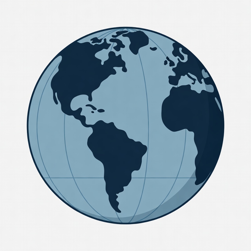 Blue Globe Earth Illustration Blue Globe Earth Illustration