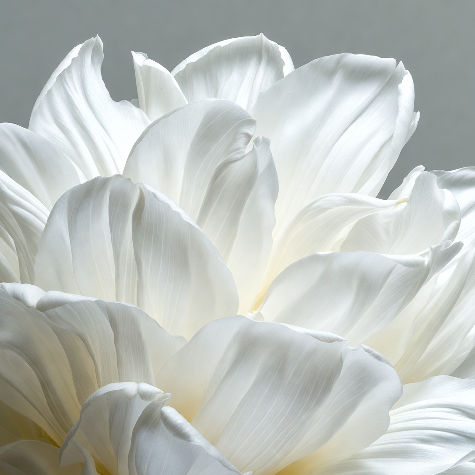 White Dahlia Flower Closeup White Dahlia Flower Closeup