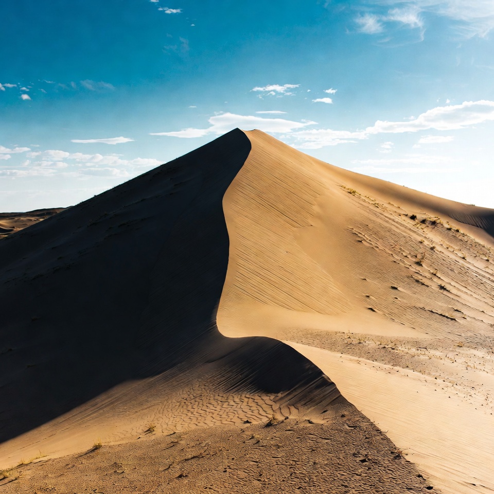 Tall sand dune in desert Tall sand dune in desert