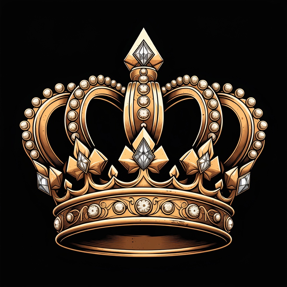 Golden Crown with Diamonds Golden Crown with Diamonds