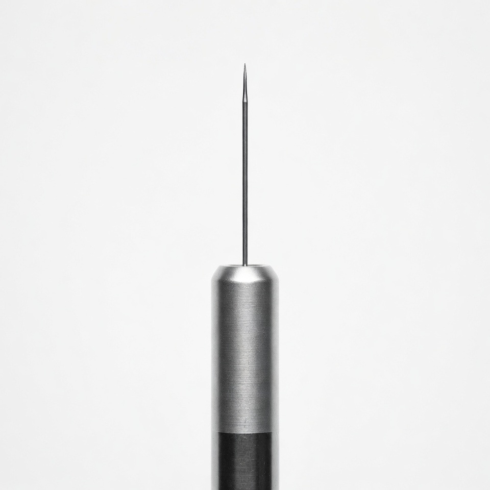 Sharp acupuncture needle isolated Sharp acupuncture needle isolated