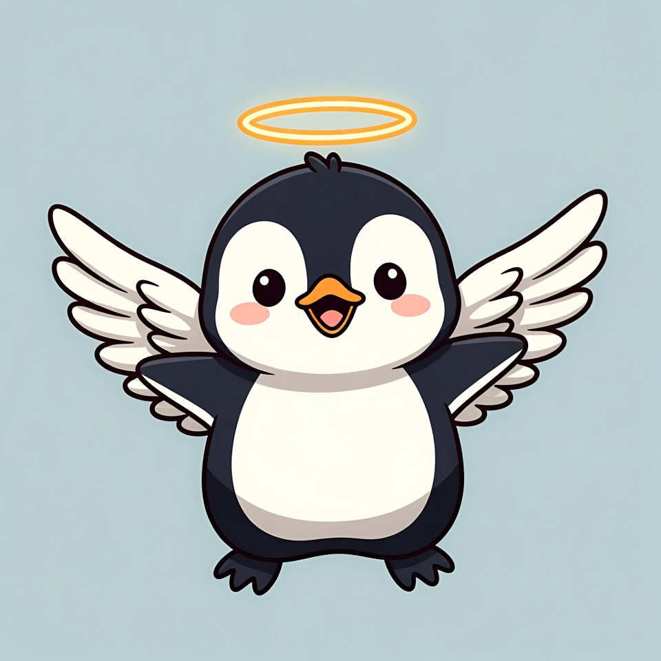 Cute angel penguin with halo Cute angel penguin with halo