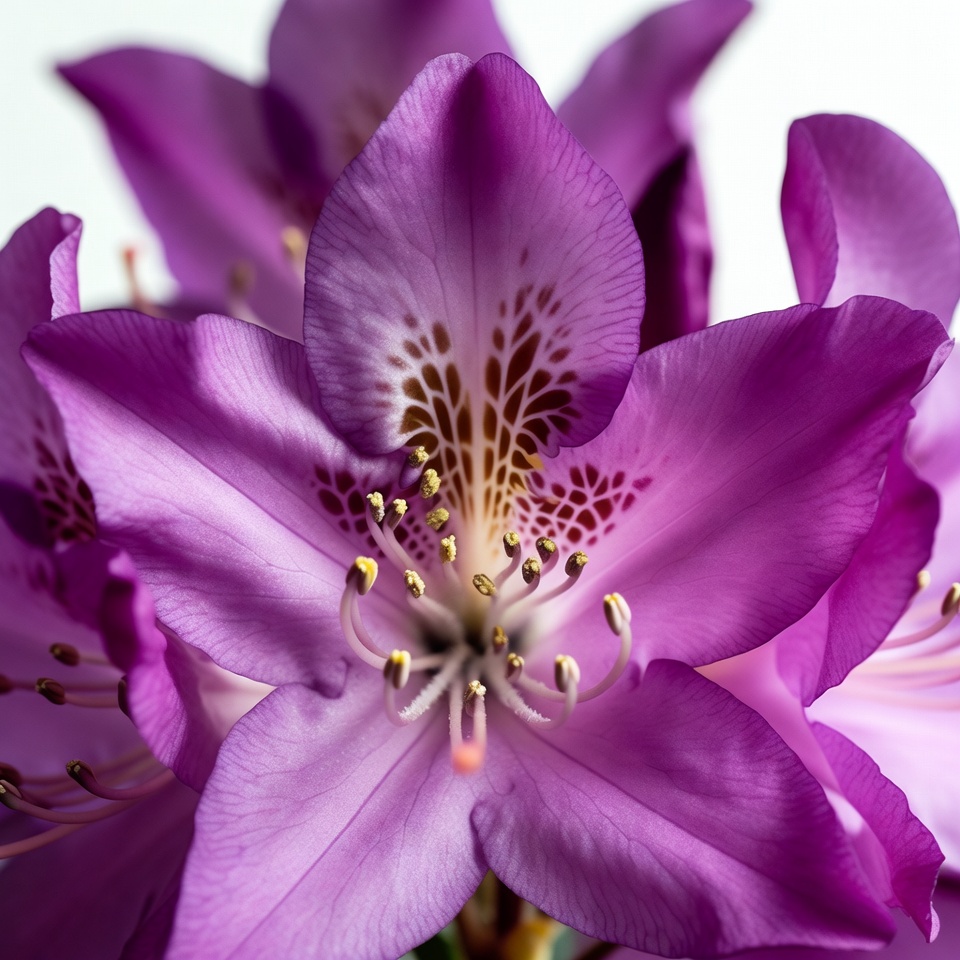 Purple Rhododendron Flower Closeup Purple Rhododendron Flower Closeup