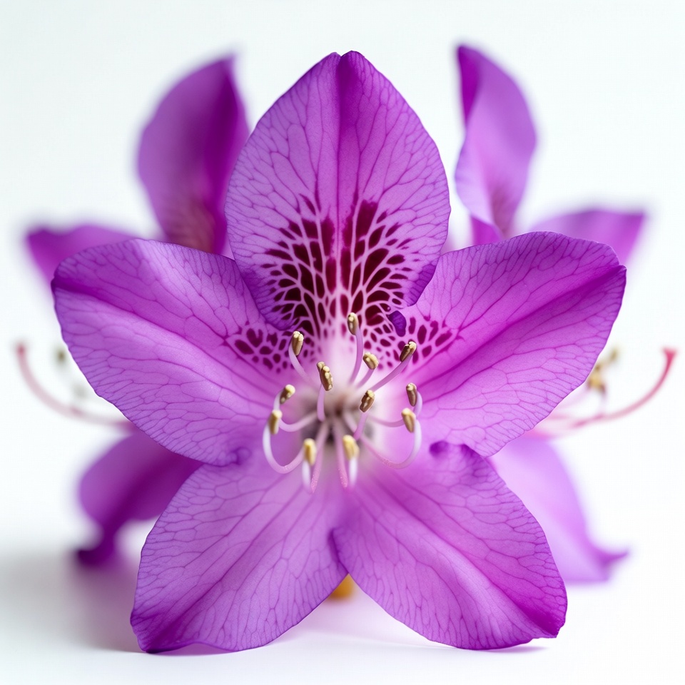 Purple impatiens flower closeup Purple impatiens flower closeup