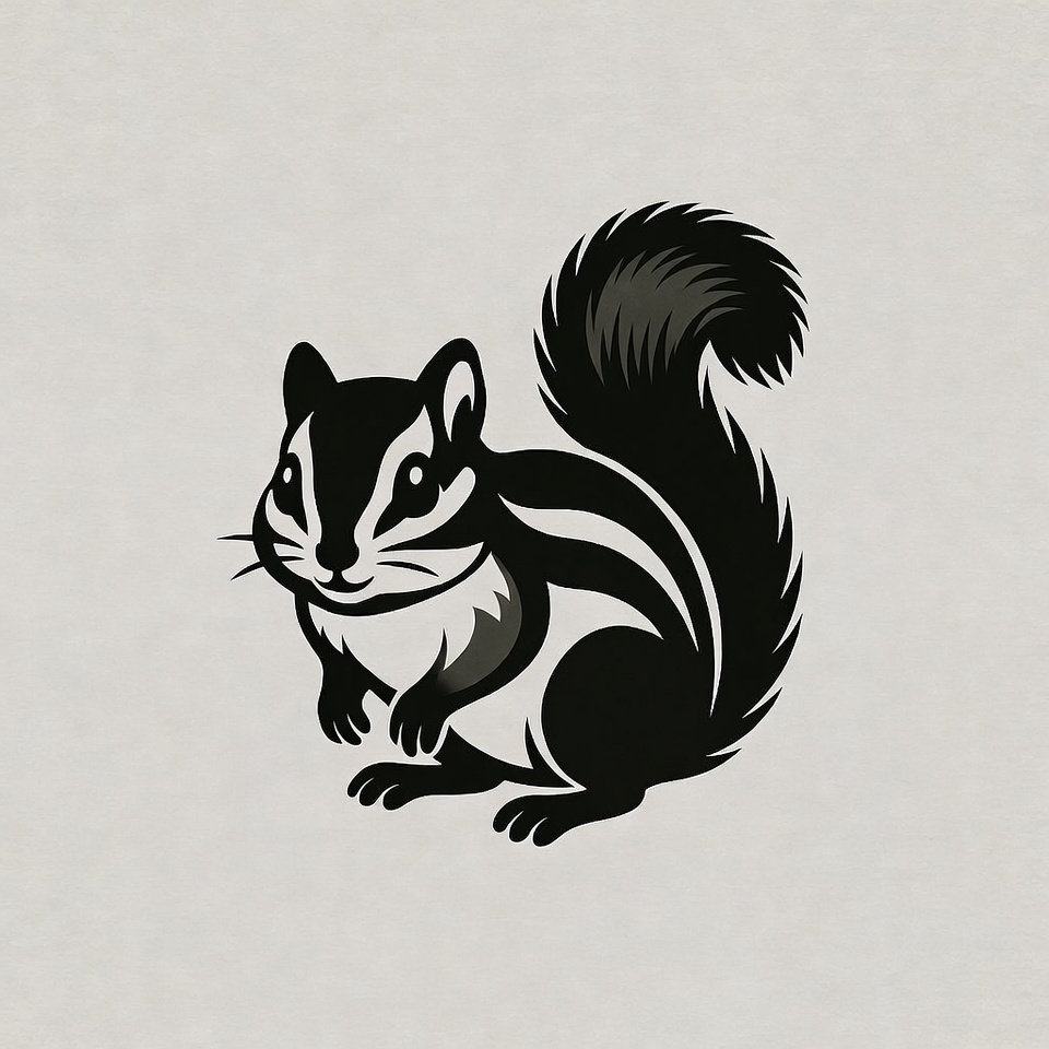 Black Squirrel Illustration Black Squirrel Illustration