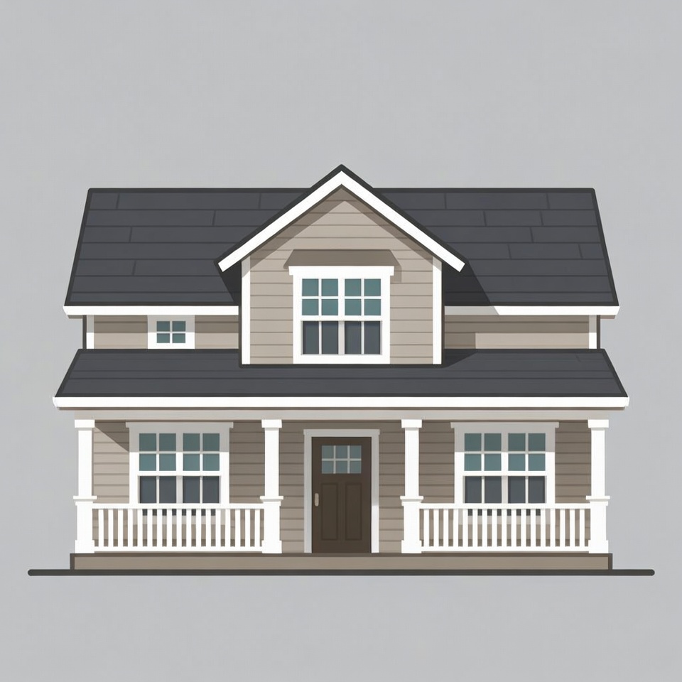 Gray house with porch Gray house with porch