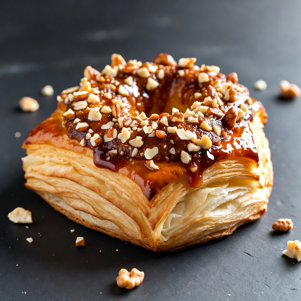 Caramel Walnut Puff Pastry Donut Caramel Walnut Puff Pastry Donut