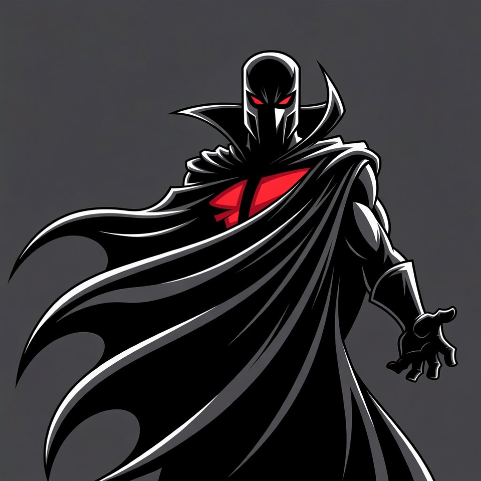 Vampire warrior in black cape Vampire warrior in black cape