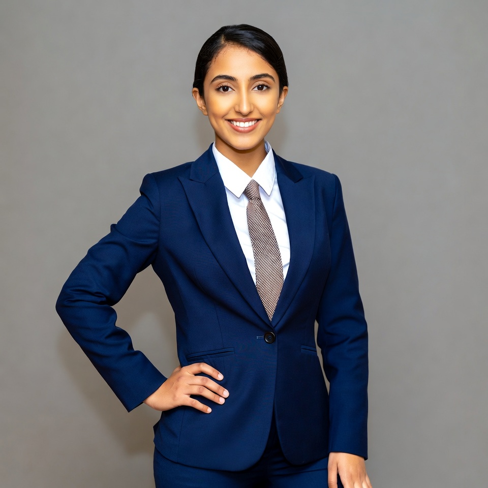 Indian woman in navy blue suit Indian woman in navy blue suit