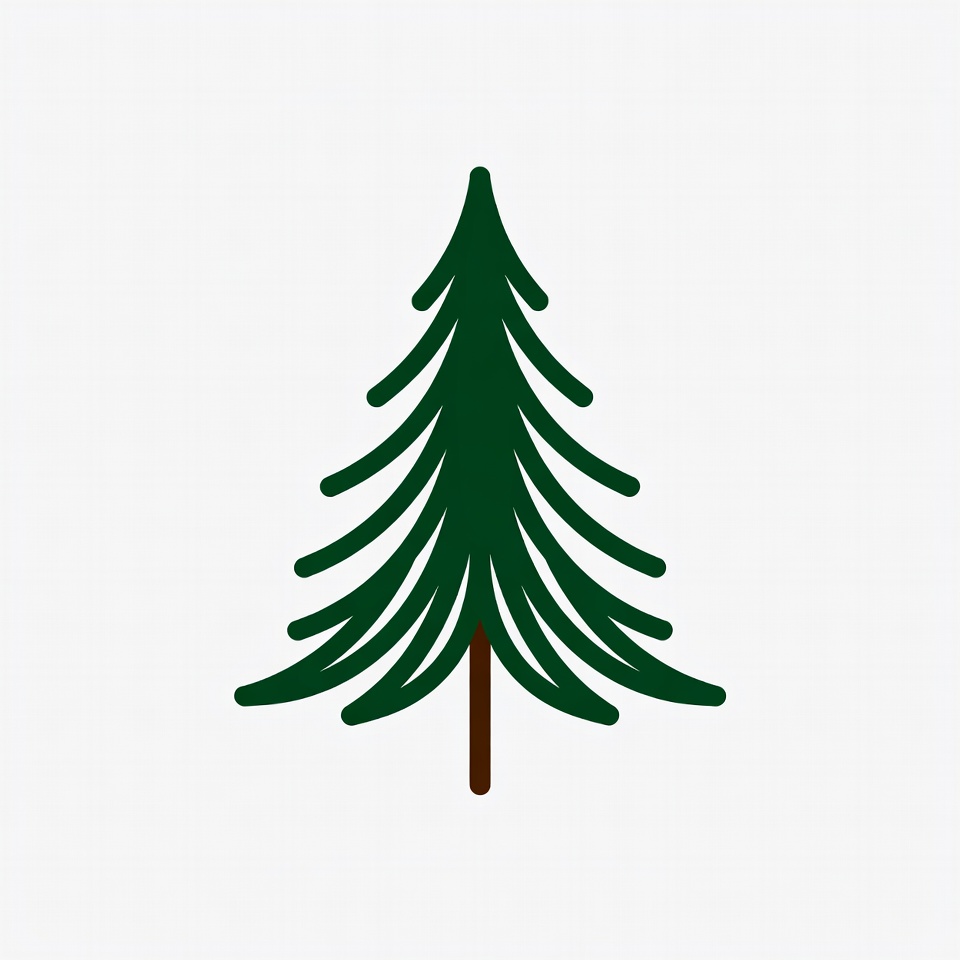 Green Pine Tree Illustration Green Pine Tree Illustration