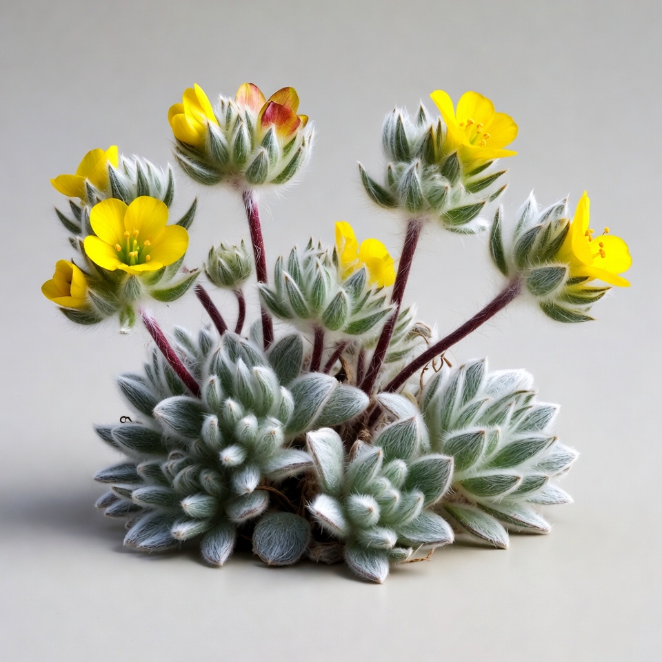 Cluster of Yellow Cinquefoil Flowers Cluster of Yellow Cinquefoil Flowers