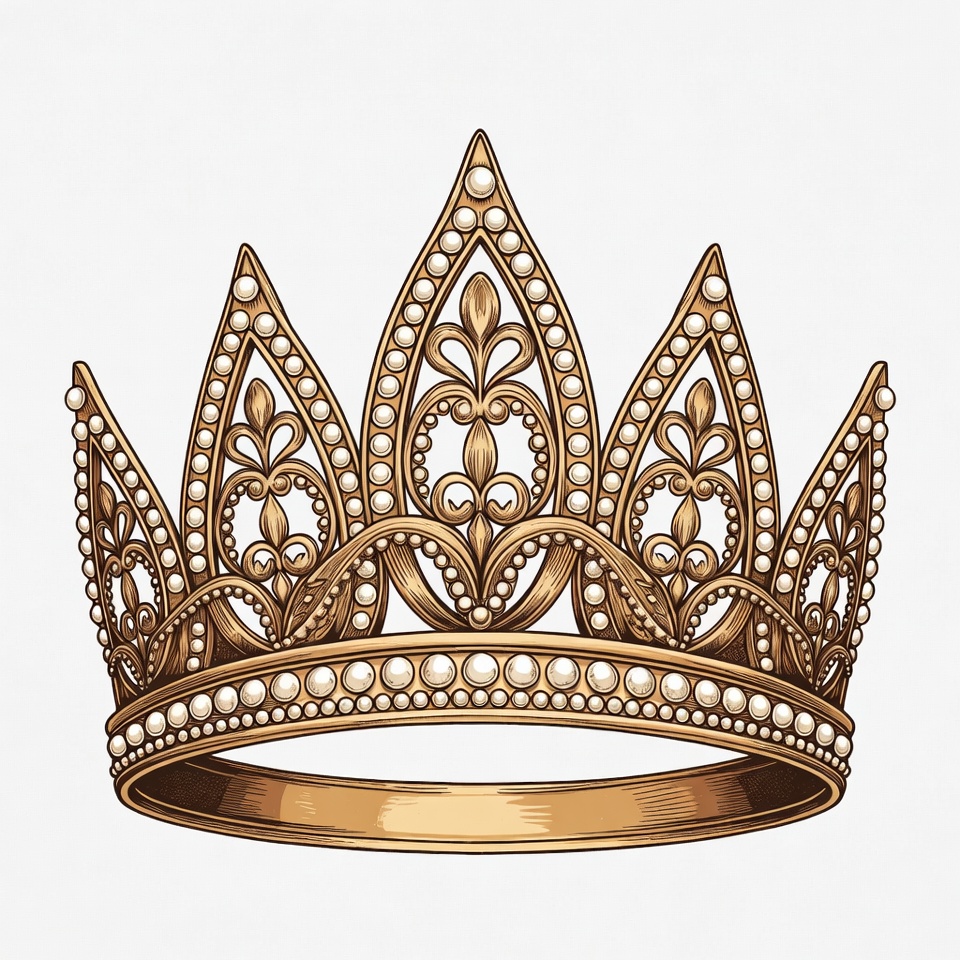 Ornate Golden Crown Illustration Ornate Golden Crown Illustration