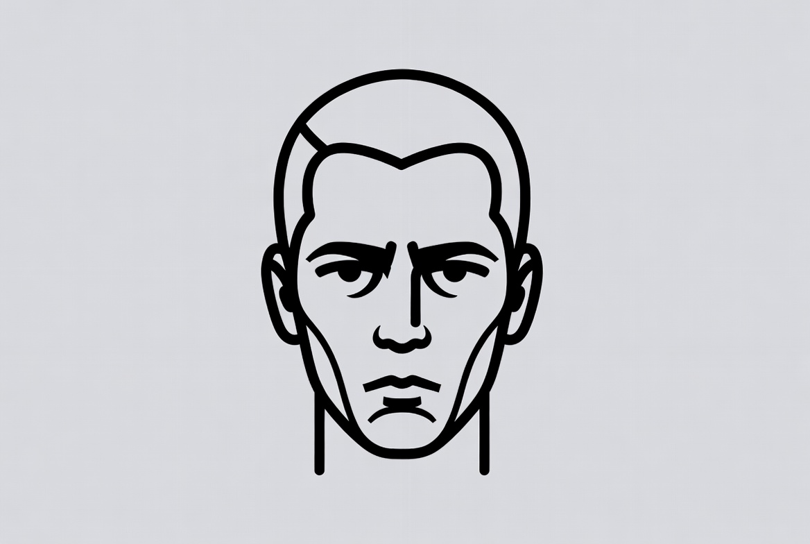 Angry man line art illustration Angry man line art illustration