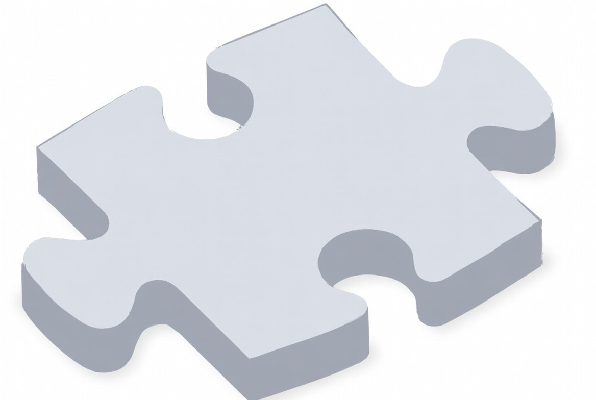 Single Gray Jigsaw Puzzle Piece Single Gray Jigsaw Puzzle Piece