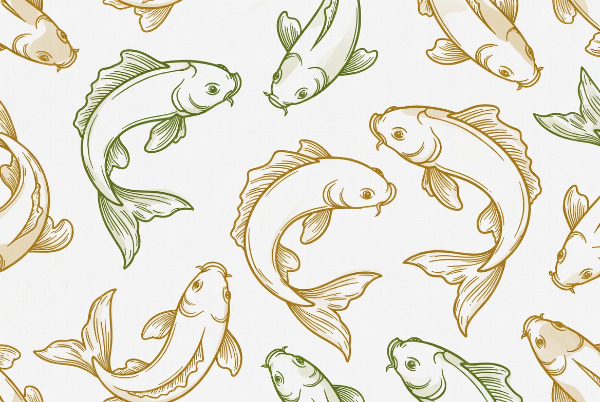 Koi Fish Pattern Illustration Koi Fish Pattern Illustration