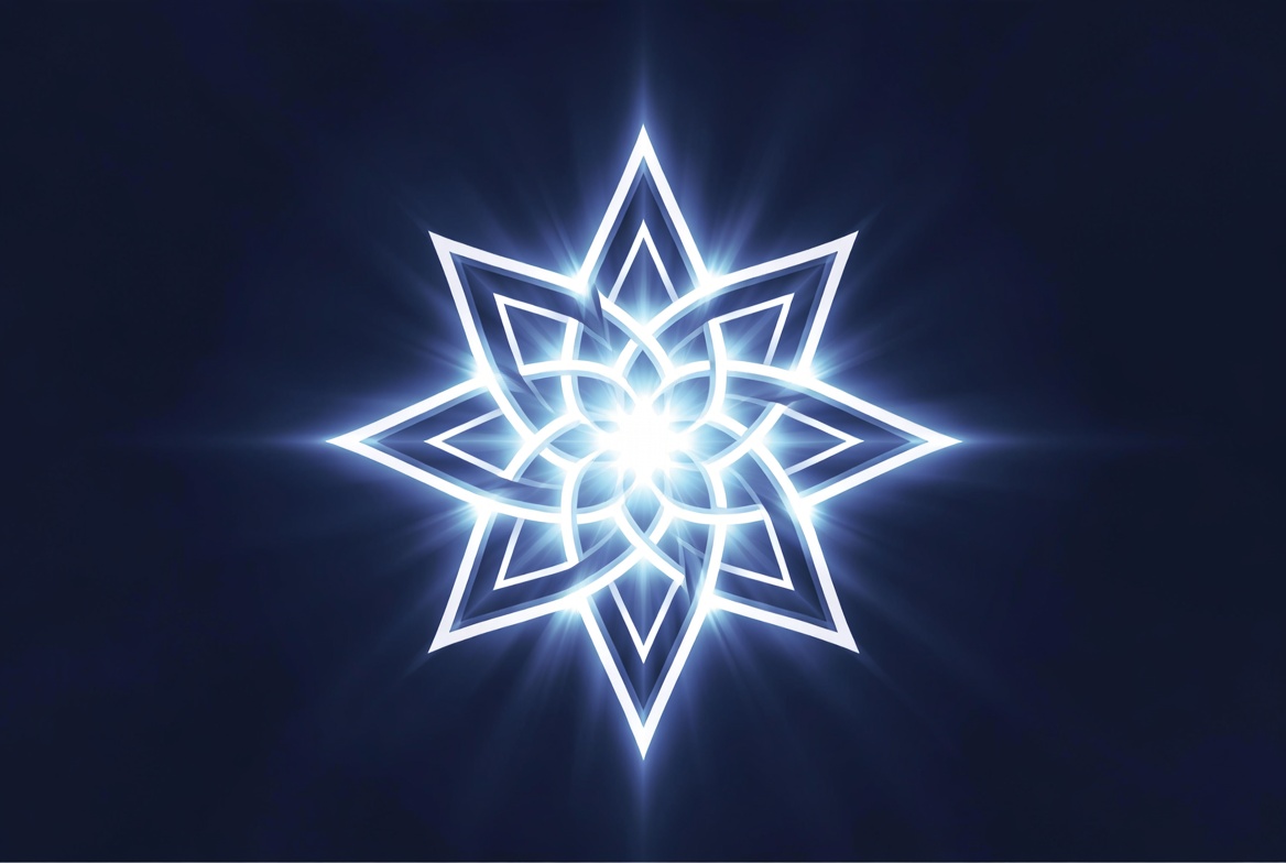 Glowing Blue Star of David Glowing Blue Star of David