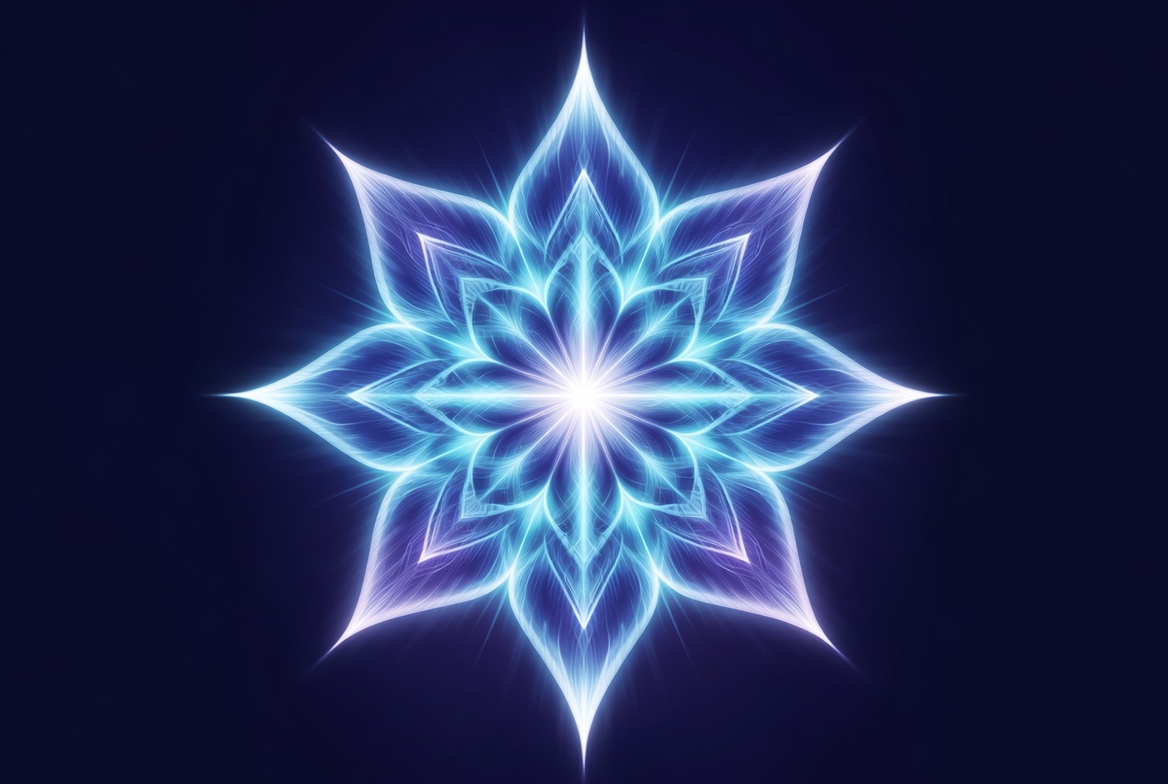 Glowing Blue Lotus Flower Glowing Blue Lotus Flower