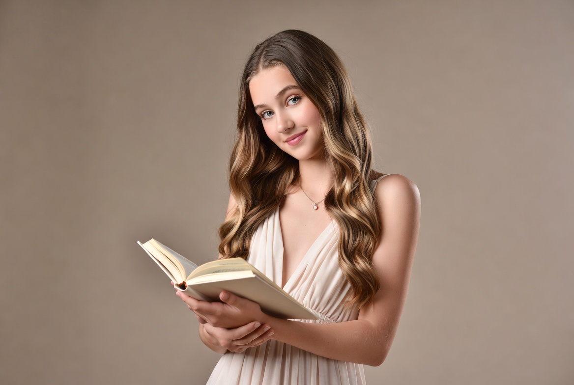 Young woman reading book Young woman reading book
