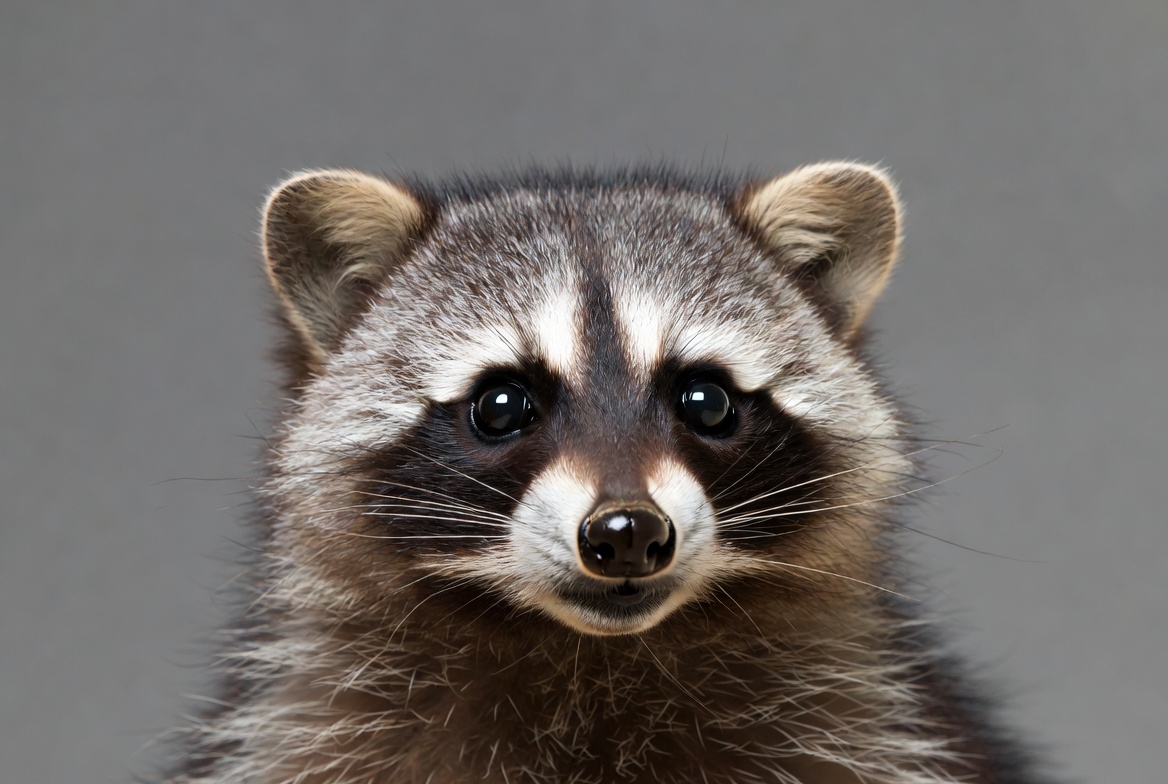 Close-up of cute raccoon Close-up of cute raccoon