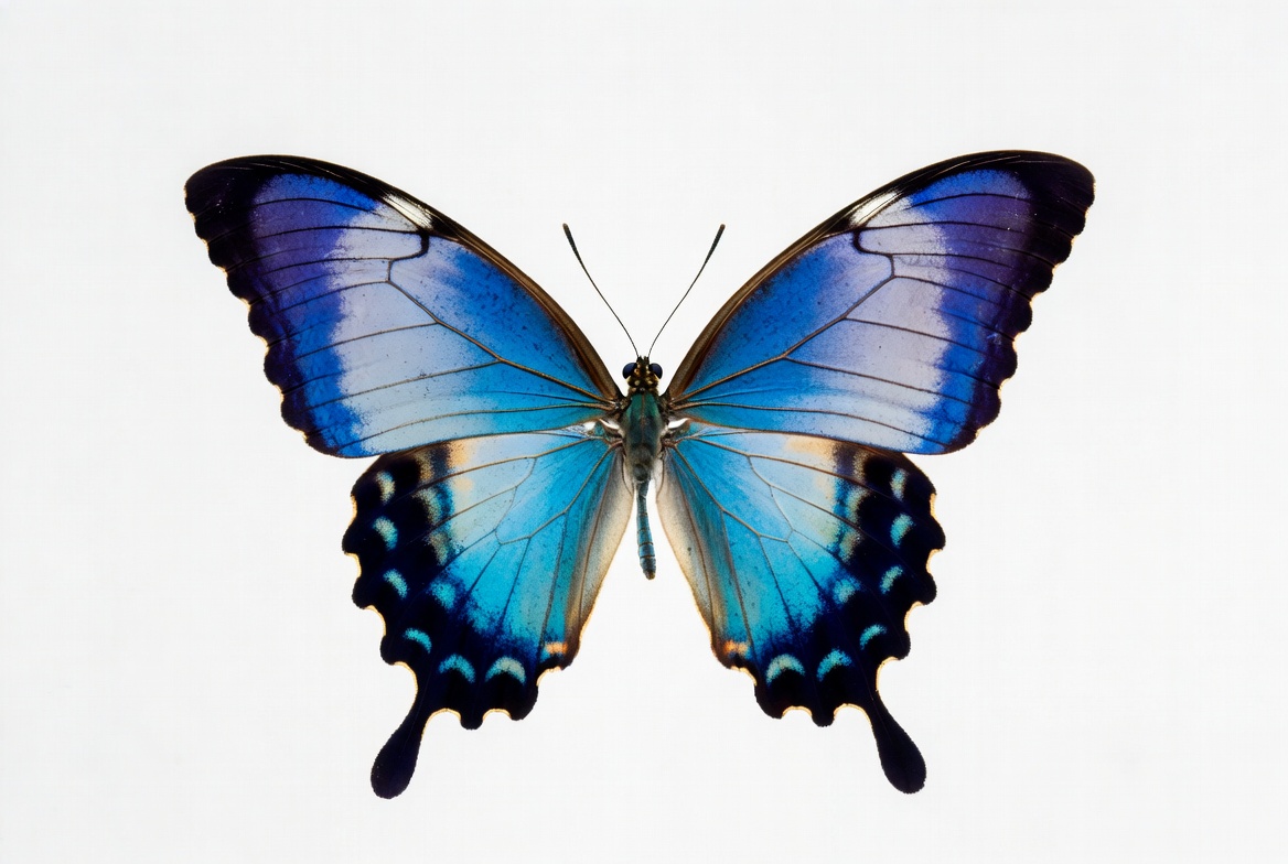 Blue Morpho Butterfly Wings Spread Blue Morpho Butterfly Wings Spread