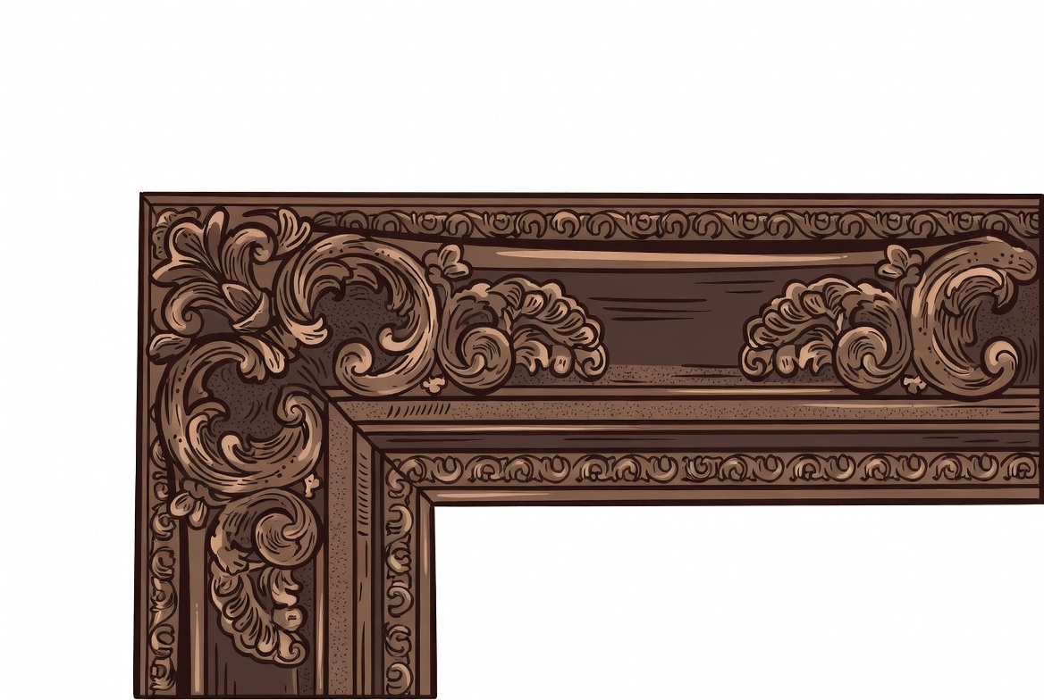 Ornate Brown Picture Frame Corner Ornate Brown Picture Frame Corner