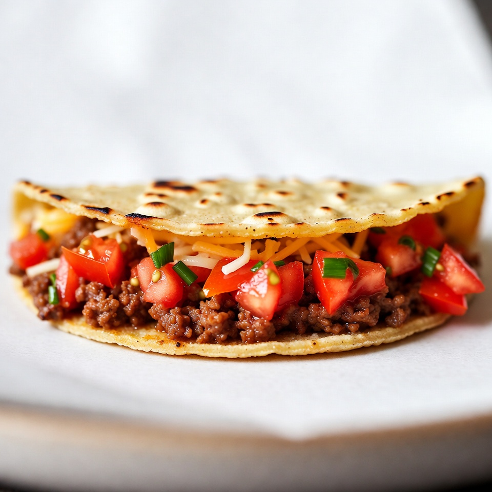 Beef Taco with Tomatoes and Cheese Beef Taco with Tomatoes and Cheese