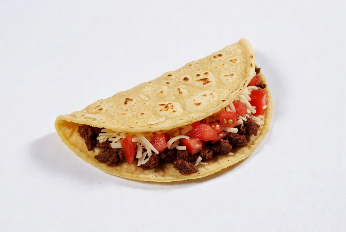 Beef Taco with Lettuce and Tomatoes Beef Taco with Lettuce and Tomatoes