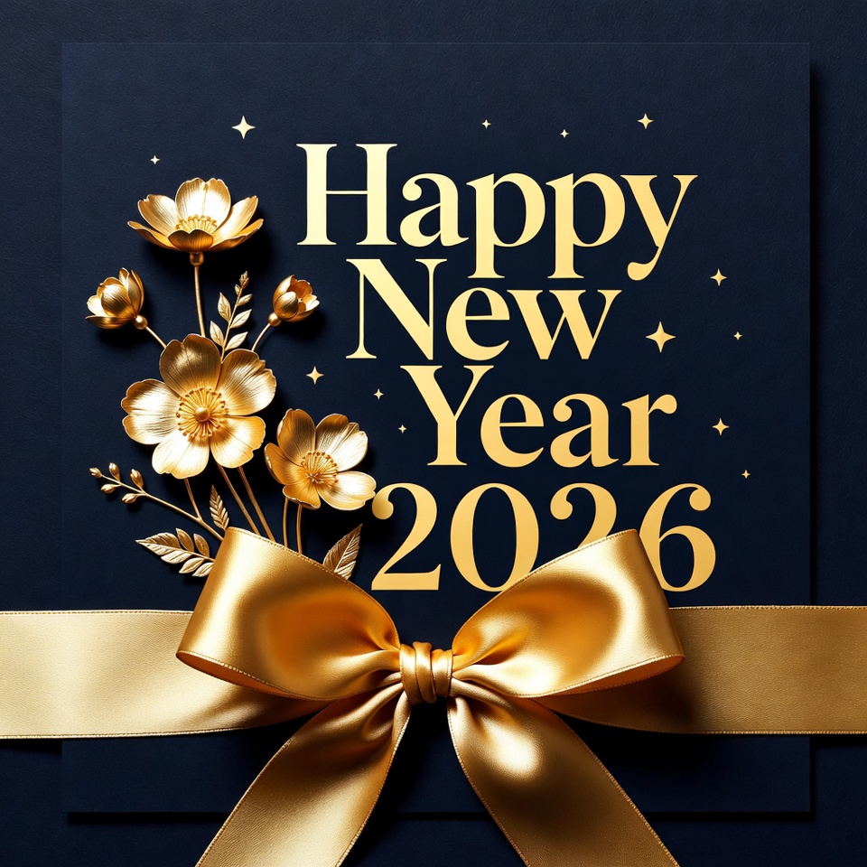 Happy New Year 2026 Golden Design Happy New Year 2026 Golden Design