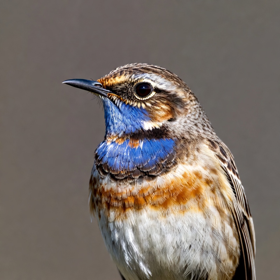 Whinchat bird with blue throat Whinchat bird with blue throat