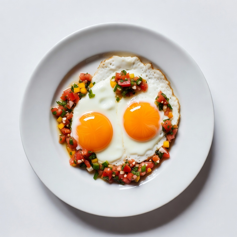 Sunny Side Up Eggs with Salsa Sunny Side Up Eggs with Salsa
