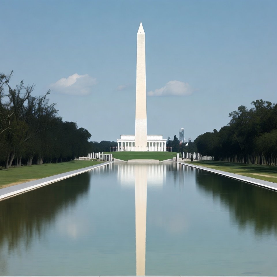 Washington Monument Reflecting in Pool Washington Monument Reflecting in Pool