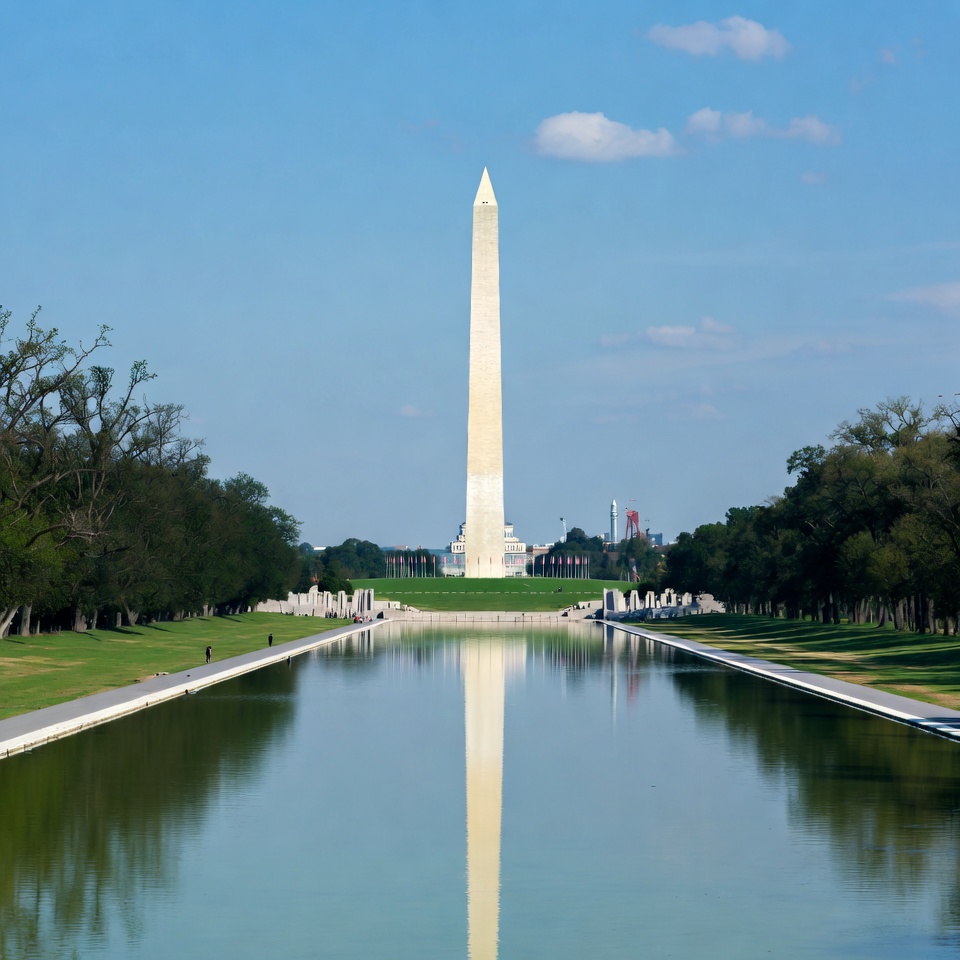 Washington Monument Reflecting in Pool Washington Monument Reflecting in Pool