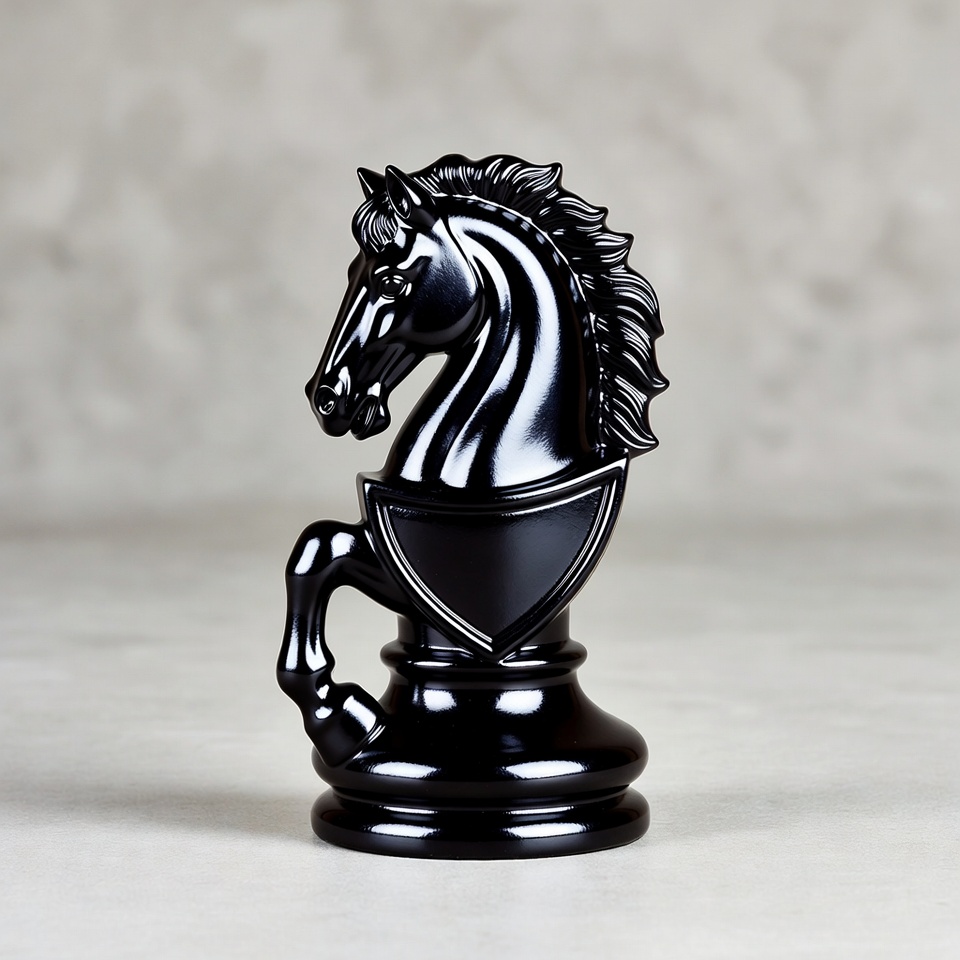 Black knight chess piece Black knight chess piece