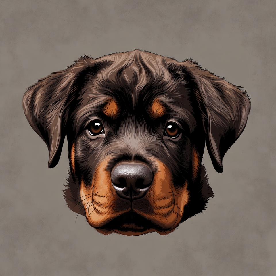 Cute Rottweiler puppy portrait Cute Rottweiler puppy portrait