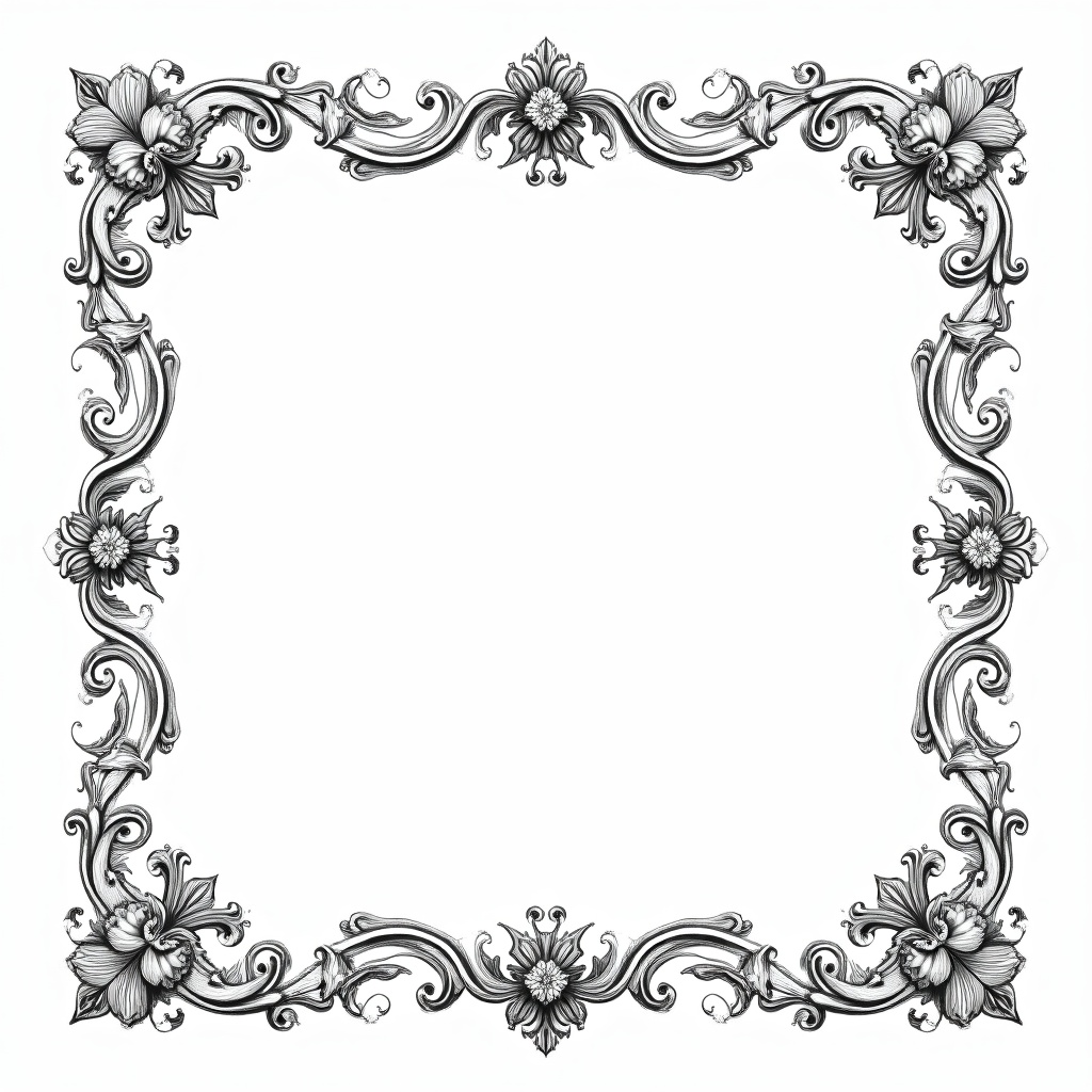 Ornate Victorian Floral Frame Ornate Victorian Floral Frame