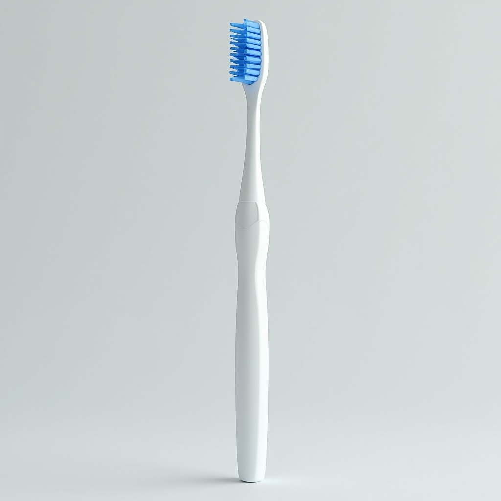 Blue Bristle White Toothbrush Blue Bristle White Toothbrush