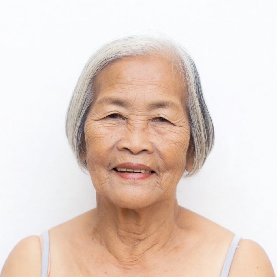 Elderly Asian woman smiling portrait Elderly Asian woman smiling portrait