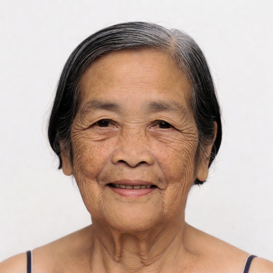 Elderly Asian woman smiling Elderly Asian woman smiling