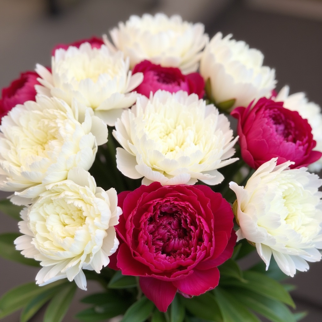 White and Pink Peony Bouquet White and Pink Peony Bouquet