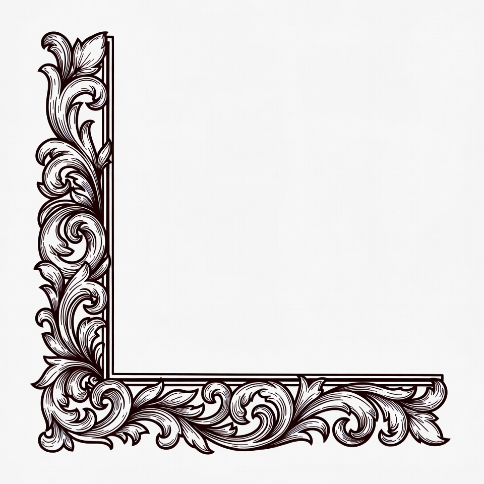 Ornate Floral L-Shape Border Ornate Floral L-Shape Border