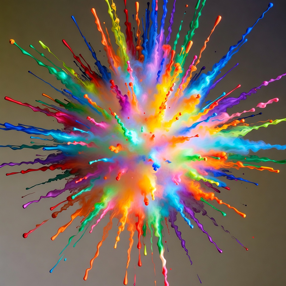 Colorful Paint Splash Explosion Colorful Paint Splash Explosion