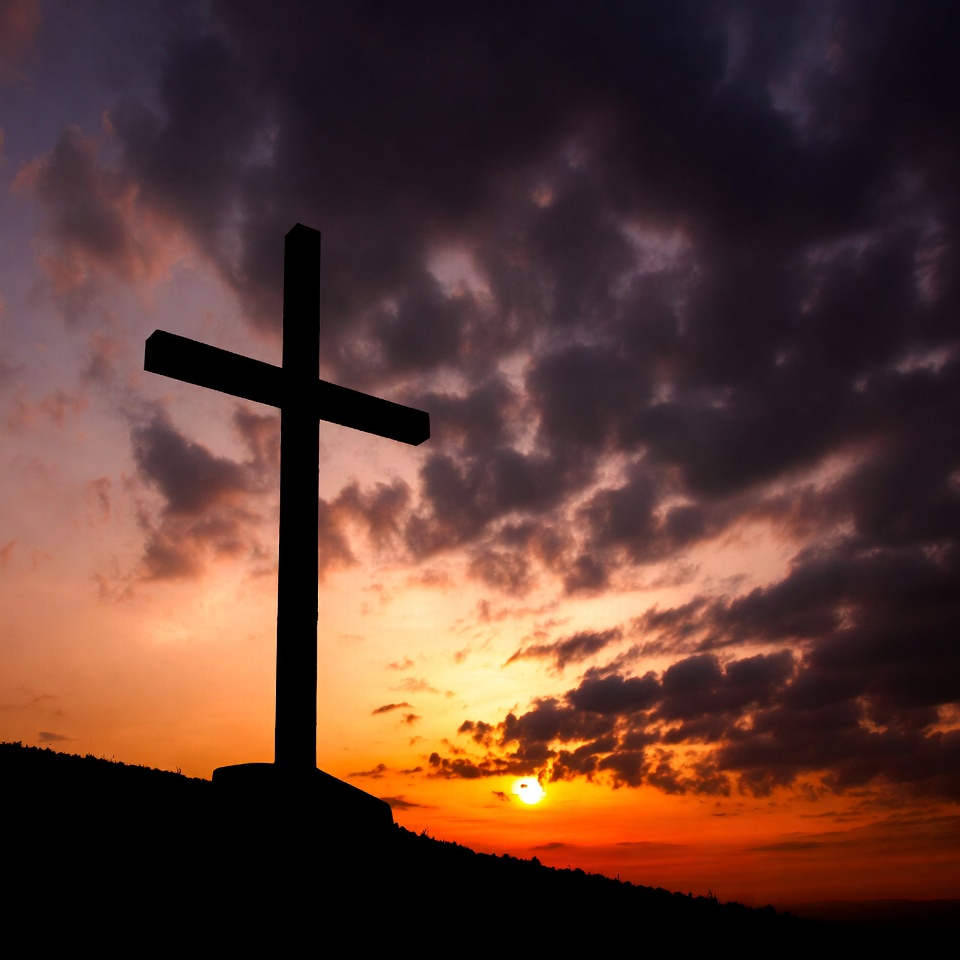 Silhouette Cross at Sunset Silhouette Cross at Sunset