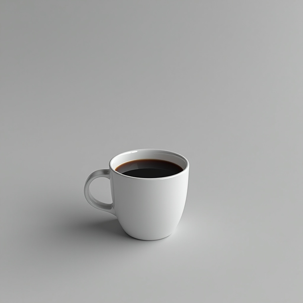 White mug with black coffee White mug with black coffee