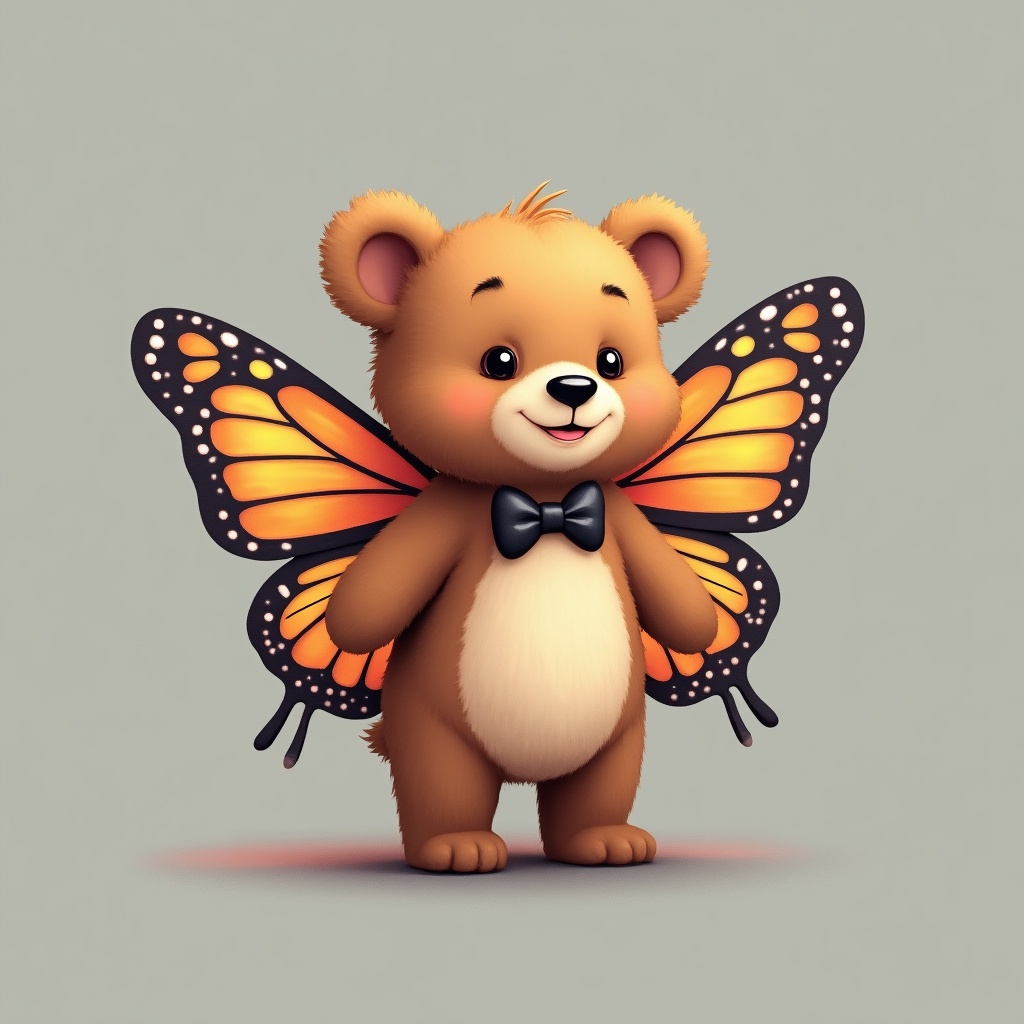 Cute teddy bear with butterfly wings Cute teddy bear with butterfly wings